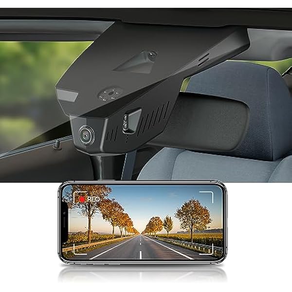 Fitcamx Dashcam 4K kompatybilna z Citroen C4 i e-C4 MK III generacji 2021-2023, kamera samochodowa OEM UHD 2160P wideo, WiFi i APP, G-Sensor, nagrywanie w pętli, WDR Dash Cam Auto, Plug & Play, karta 64 GB