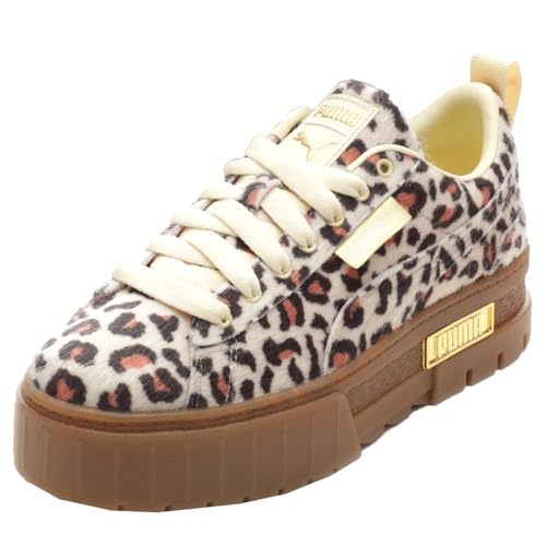 PUMA Womens Mayze Leopard Platform Sneakers Shoes Casual - Beige2