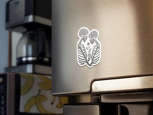 Imán decorativo de corazón Skull Love 4 pulgadas miniatura 3