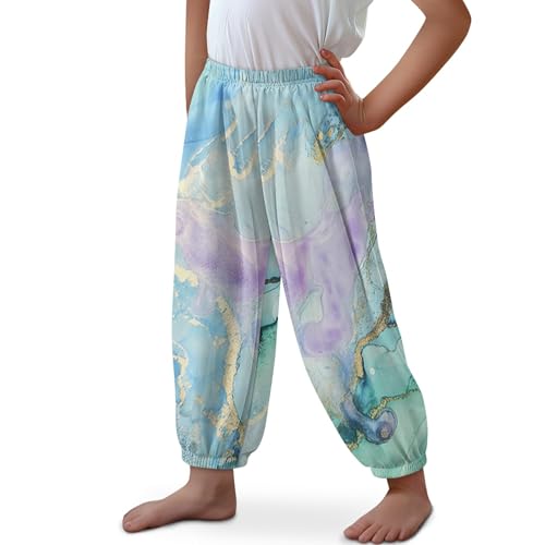 Image of Unisex Little Kids Yoga Trousers Bohemian Beach Pants Baggy Harem Activewear for Boys and Girls Age 3-10