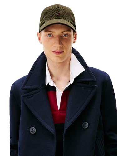 Image of Tommy Hilfiger Men's Tommy Hilfiger Hats for Men | Corduroy Logo Adjustable Baseball Cap