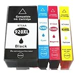 compatible HP920XL illico Cartouche d’Encre Compatible pour HP 920 XL 920XL (4 (1N+1C+1M+1Y))
