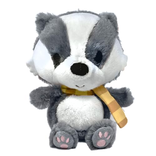 Image of Kids Preferred Harry Potter Hufflepuff Badger Plush Stuffed Animal with Yellow Stripped Scarf Hogwarts House Collectible for Babies, Toddlers, and Kids 6 Inches