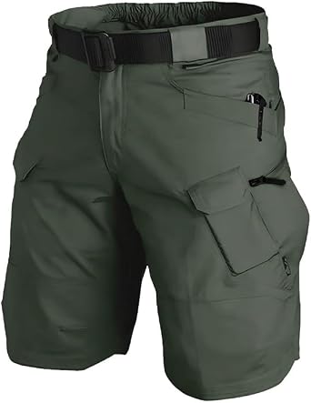 Cargo Shorts for Man Waterproof Stretch Multi Pockets Quick-Dry Outdoor Camping Running Athletic Men's Shorts