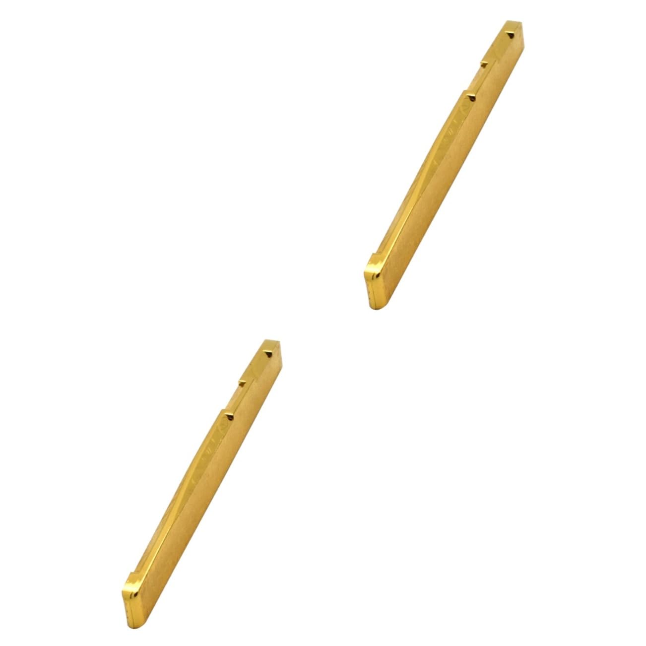 SUPVOX 2pcs Guitar Brass Saddle Nut Guitar Nut Replacement Parts Brass Construction