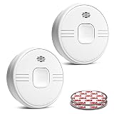 Smoke Detector with Photoelectric Sensor, Fire Alarms Smoke Detector 10 Year Battery Operated with L