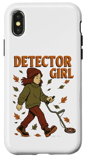 DETECTOR-GIRL, 金属探知機 アクセサリー 宝物を探す 金属探知機 スマホケース iPhone X/XS 用