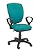 Centrosilla Sedia da ufficio girevole Mirage ergonomica con braccioli e meccanismo di contatto permanente, regolabile in altezza e profondità (colore a scelta) (turchese)