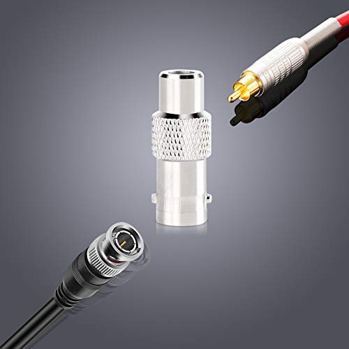 Adaptador Conector BNC Macho a RCA Hembra 10 unidades miniatura 6
