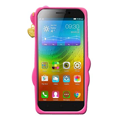 Image of Unirock Hello Kitty Back Case Cover for Lenovo K3 Note| 3D Cute Hello Kitty Case |Soft Silicone Rubber Back Cover with Pendant Kitty Cover for Lenovo K3 Note (Pink)