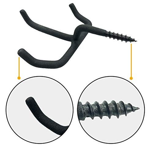 Highwild Bow & Gear Holder Tree Stand Rubber Coated Accessory Hooks, Triple Hook - Pack Of 3 #TOP3