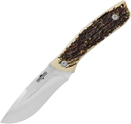 Camillus Western Crosstrail 9" Fixed Blade Knife with 3.75" Drop Point Titanium Bonded 420 Stainless Stell Blade with Ballistic Nylon Sheath, Full Tang Delrin Handle