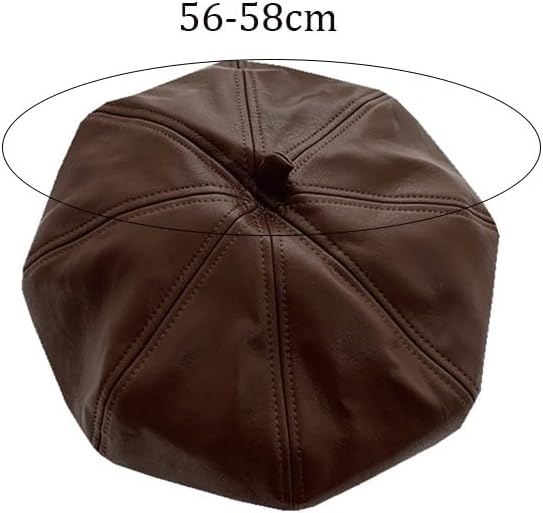 PU Leather Street Photography Beret Women's Retro Outdoor Warm Hat
