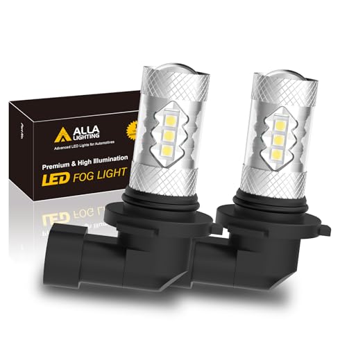 Alla Lighting HB4 9006 LED Fog Lights Bulbs, 3000K Golden Yellow, 360° Light Output Super Bright 3030 SMD Replacement for Cars, Trucks, SUVs, Vans