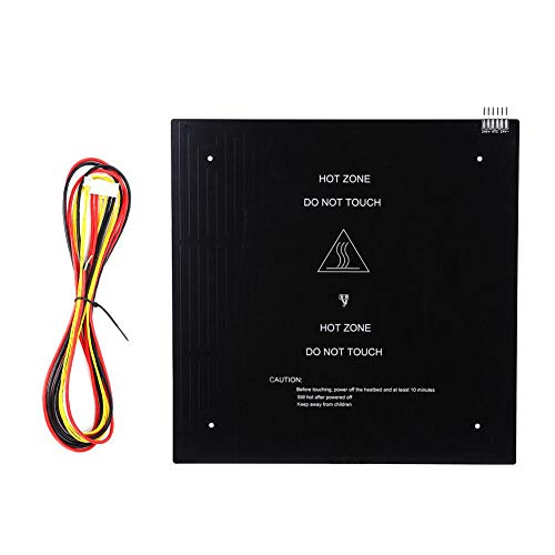Beheiztes Bett, Plattenteile f¨¹r 3D-Drucker, 310x310mm 24V 220W Aluminiumsubstrat beheiztes Bett, hei?es Bett mit Kabel, Zubeh?r f¨¹r 3D-Drucker, exquisite Verarbeitung, langlebig im Gebrauch