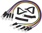 SPRI Kit de bande de résistance - Tubes interchangeables de formation de résistance pour le tonage complet du corps - Comprend 5 Bandes d'exercice, Poignées rembourrées, Ancrage de porte, Guide d'entraînement, Sac de transport