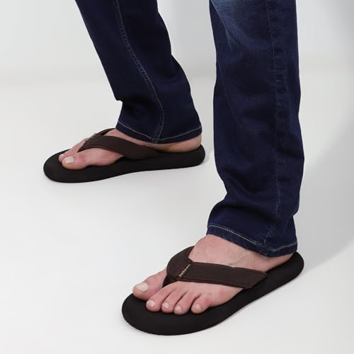 Image of NoStrain Men's Canvas Slippers, Flip Flops & Chappal - Angular Fit