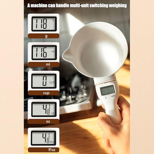 Cuchara digital cocina recargable con báscula integrada para repostería café y porciones 5