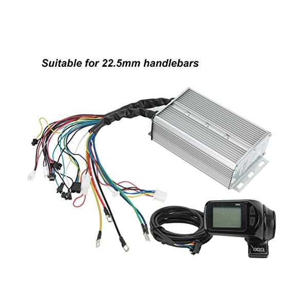 BuyWeek Elektrofahrrad Brushless Controller Kit, 48V 60V 1500W Brushless Motor Controller LCD Display Kit für Elektrofahrrad Scooter – Bild 7