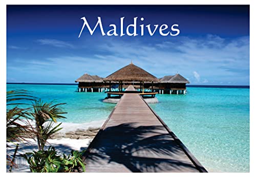 Maldives Beaches, Island of Maldives, Souvenir 2 x 3 inch Fridge Photo Magnetic Back