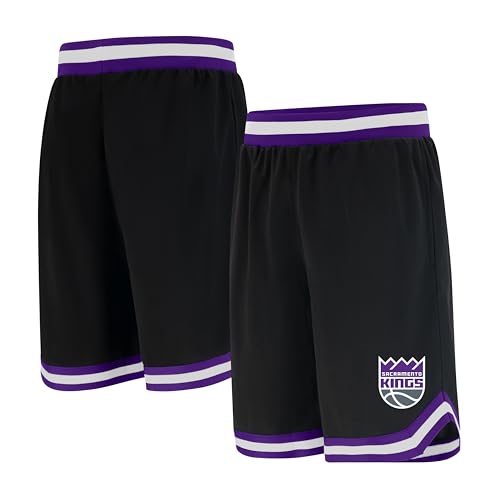 Ultra Game UNK NBA Short de Basket pour Homme GSM3547F avec Logo de l'équipe NBA tissé en polymaille, Noir, Taille XL