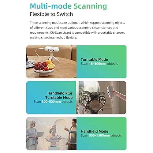Image of 3IDEA CR Scan Lizard Premium 3D Scanner, Up to 0.05mm Accuracy, 10 FPS Scan Speed, Supporting Turntable /Handheld /Combination Use Modes for 3D Printer