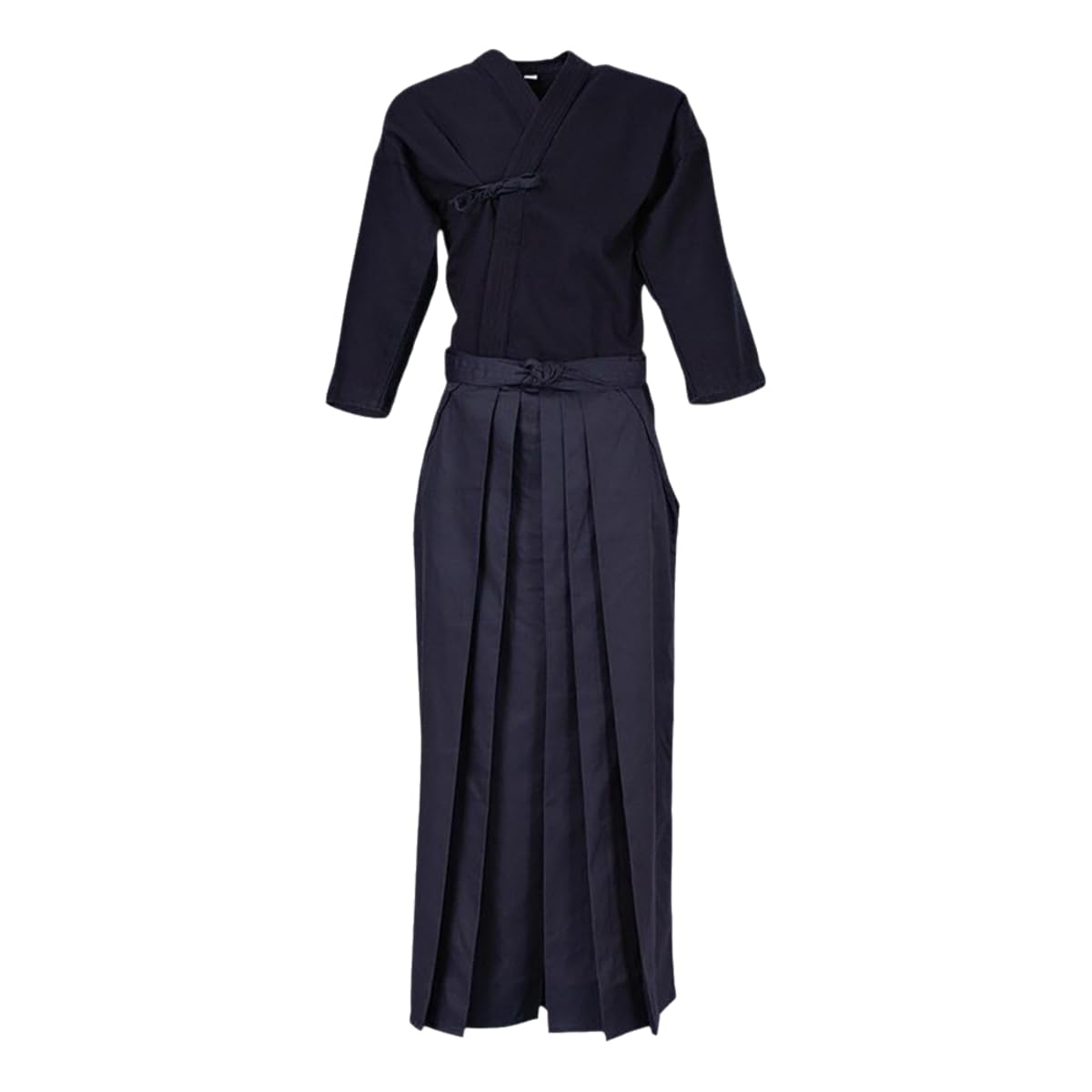 Hakama Kendo Gi Hakama Kendo Hakama Solid Hakama Horse Riding Hakama Graduation Ceremony Coming-of-Age Ceremonies Formal Kyudo Kimono Top and Bottom 2 Piece Set