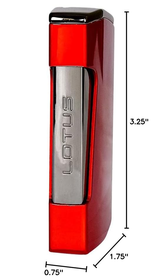 Encendedor Lotus Chroma Twin Antorcha Doble Metal Rojo miniatura 5