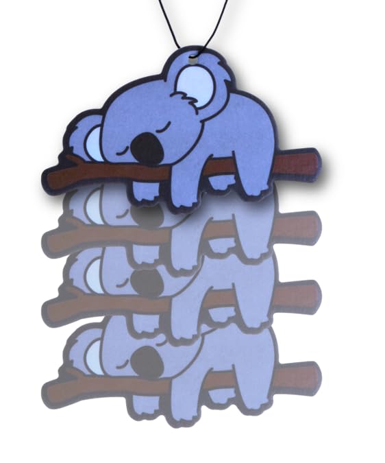 Image of Fresh Fresheners Cute and Funny Lazy Koala Car Air Freshener 4 Pack Scented with Premium Oils