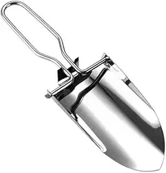 Mini Pá Concha Inox Dobrável e Portátil Jardinagem Leve Compacta Camping pesca