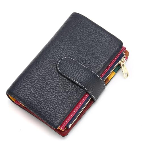 Minimalist Blocking Wallet Real Leather Wallet Minimalist Blocking Wallet with Removable Card Holder & Coins Pocket（1pcs）