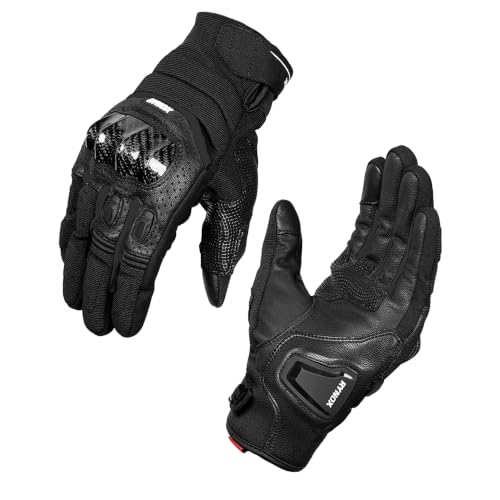 Image of Rynox Striker GT Short-Cuff Motorcycle Gloves | All Black, Medium