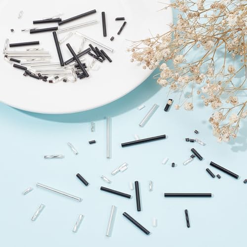 GOMAKERER About 2400 Pcs 12 Colors Glass Bugle Beads - Image 4