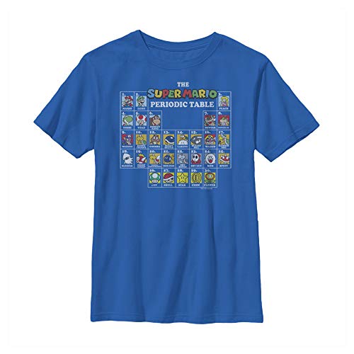 Fifth Sun Nintendo Periodic Mario Table Boy's Premium Solid Crew Tee