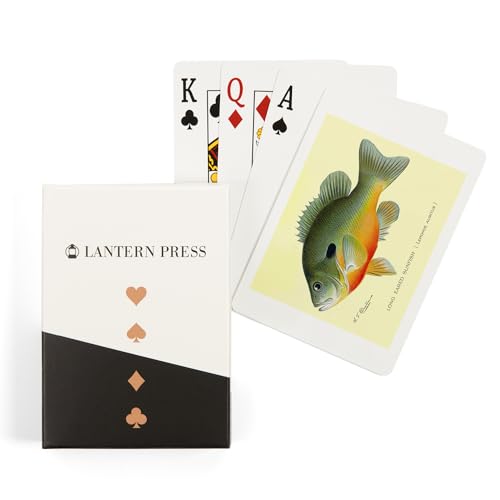 Baraja de 52 cartas estilo póker con arte pez sunfish