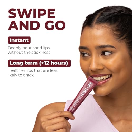 Image of Conscious Chemist Peptide Lip Balm SPF15 - Raspberry Gummy | 24 hr Hydration & Moisturizing Lip Balm for Dark & Pigmented Lips | Sun Protection | Soothes Dry Lips & Repair Moisture Barrier - 15g , Burgundy