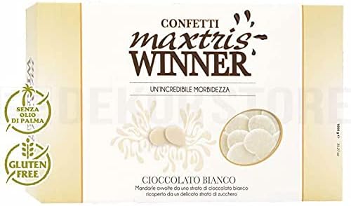 MAXTRIS | Italian Jordan Almonds | WINNER WHITE CHOCOLATE | 1 Kg. | 35,7 Oz.