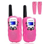 Retevis RT388 Walkie Talkie Niños Niñas, 8 Canales...: 8 canales y 99 códigos de privacidad; fácil de encontrar un canal disponible para ayudar a la privacidad de las conversaciones Cuerpo compacto y robusto; Material duradero y ecológico pequeño y ligero (solo 79 g) 1,2 m Anticaída para niños Volumen aj...