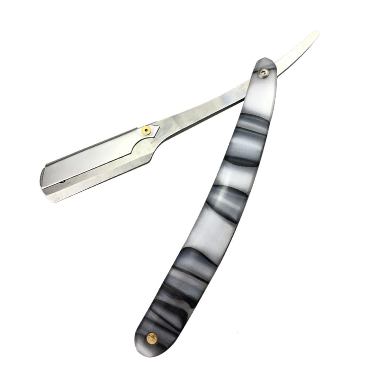 Metal Straight Barber Razor for Men with Folding Guard