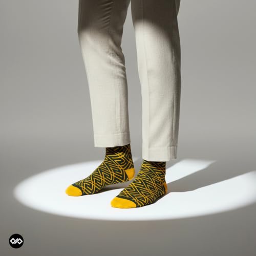 Image of DYNAMOCKS Men's and Women's Combed Cotton Ankle Length Socks (Pack of 6) (Multicolour, Free Size)