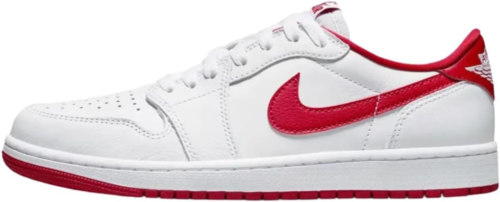 gs nike air jordan 1 low white gym red