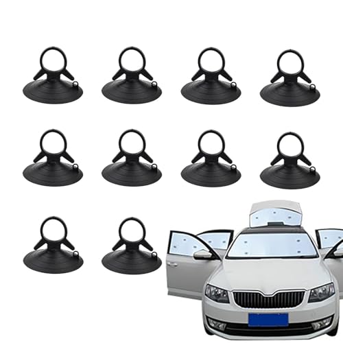 10 Ventose Per Vetro Con Dado Zigrinato – 32mm, Carico 2kg, Per Auto, Cucina, Bagno E Superfici Lisce