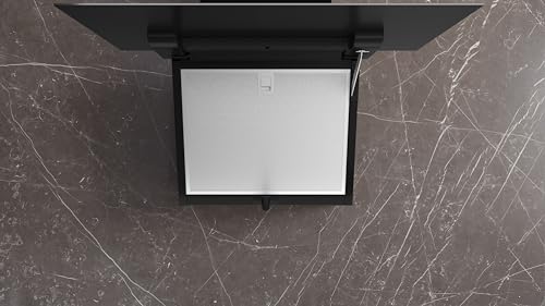 Siemens LC67KFN60, iQ300 Smarte Dunstabzugshaube, 60 cm breit, Wandmontierte Kopffreihaube, Made in Germany, Abluft-Umluft, Besonders leise, Touch- oder Kochfeld-Steuerung, LED-Beleuchtung, Schwarz