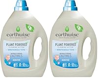 Earthwise Sensitive Laundry Washing Detergent Liquid 2L, 40 Washloads, Suitable for Front & Top Loader, Dermatologically Tested, Plant Powered Cleaning Action with Naturally Derived Enzymes