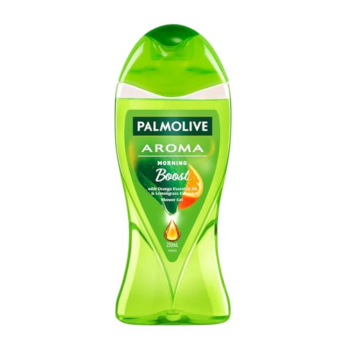 Image of Palmolive Aroma Morning Tonic Body Wash, 250ml Shower Gel Single Bottle, 100% Natural Citrus Essential Oil & Lemongrass Extracts for a Smooth Skin, Green