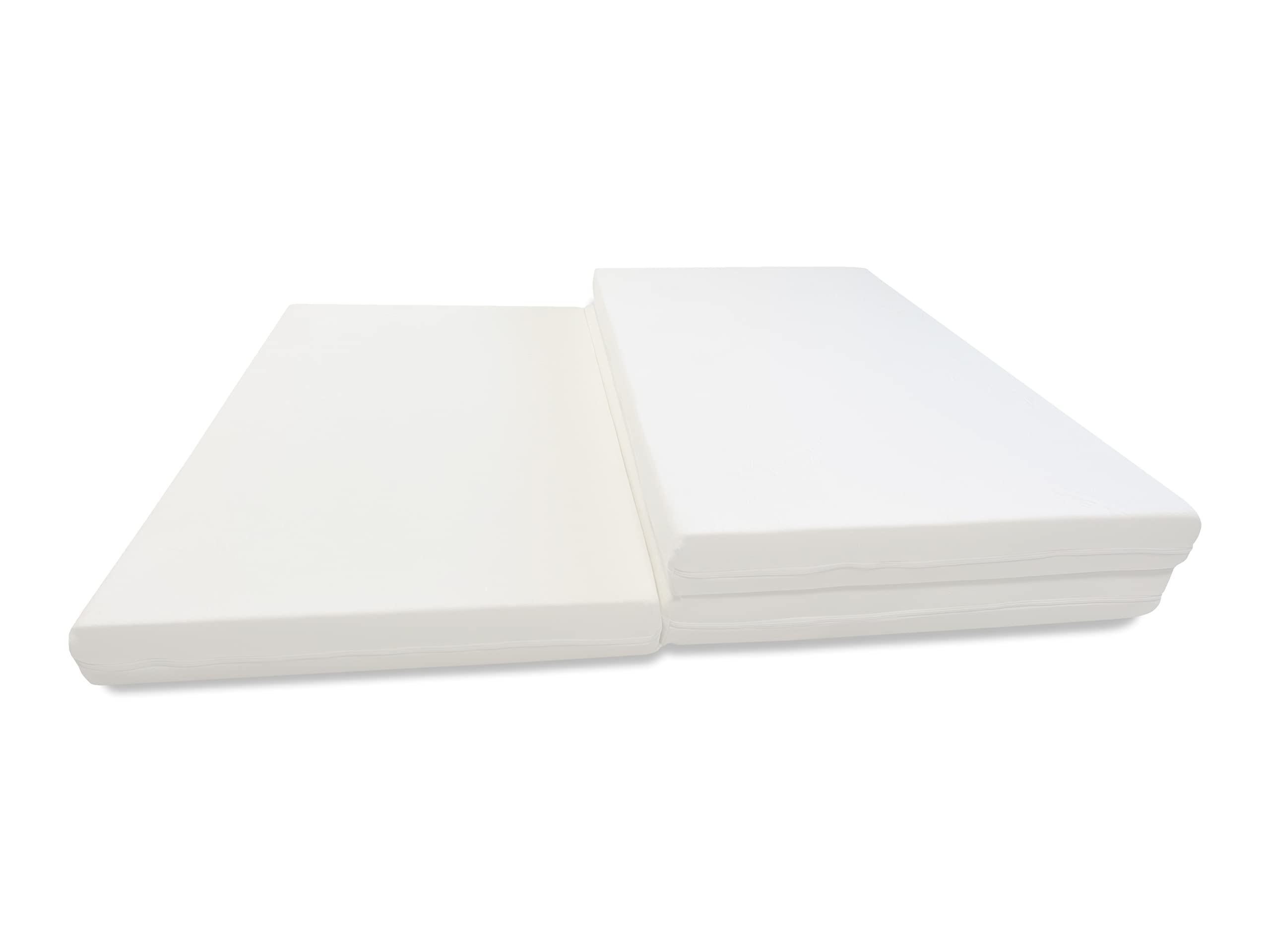 Materasso pieghevole 120 x 195 x 8 cm, con rivestimento bianco in schiuma fredda, adatto per chi soffre di allergie