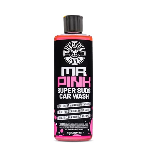 Chemical Guys Mr. Pink Car Wash Soap - 16 oz Super Suds Foaming Car Wash Soap for Cannon, Blaster, or Bucket Washing - pH Balanced, Safe on Wax, Sealant, Ceramic, and Clear Coat Finishes