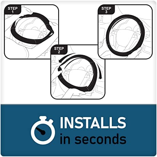 Truck Tuff Heavy-Duty Steering Wheel Cover, Durable Cover for Truck Steering Wheels â Black - Image 5