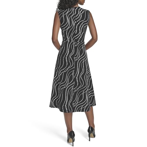 Image of Tommy Hilfiger Women's Sleeveless V-Neck A-line Midi Dress