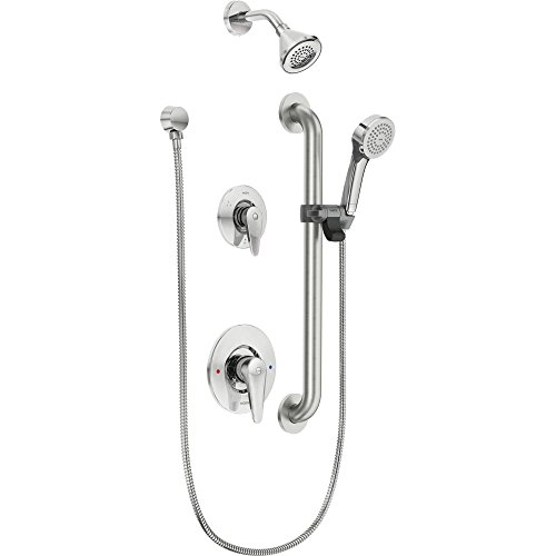 Moen T9342GBM15 Set de transferencia comercial Posi Temp con recubrimiento de metal, 1.5 GPM, cromo (válvula no incluida) miniatura 1